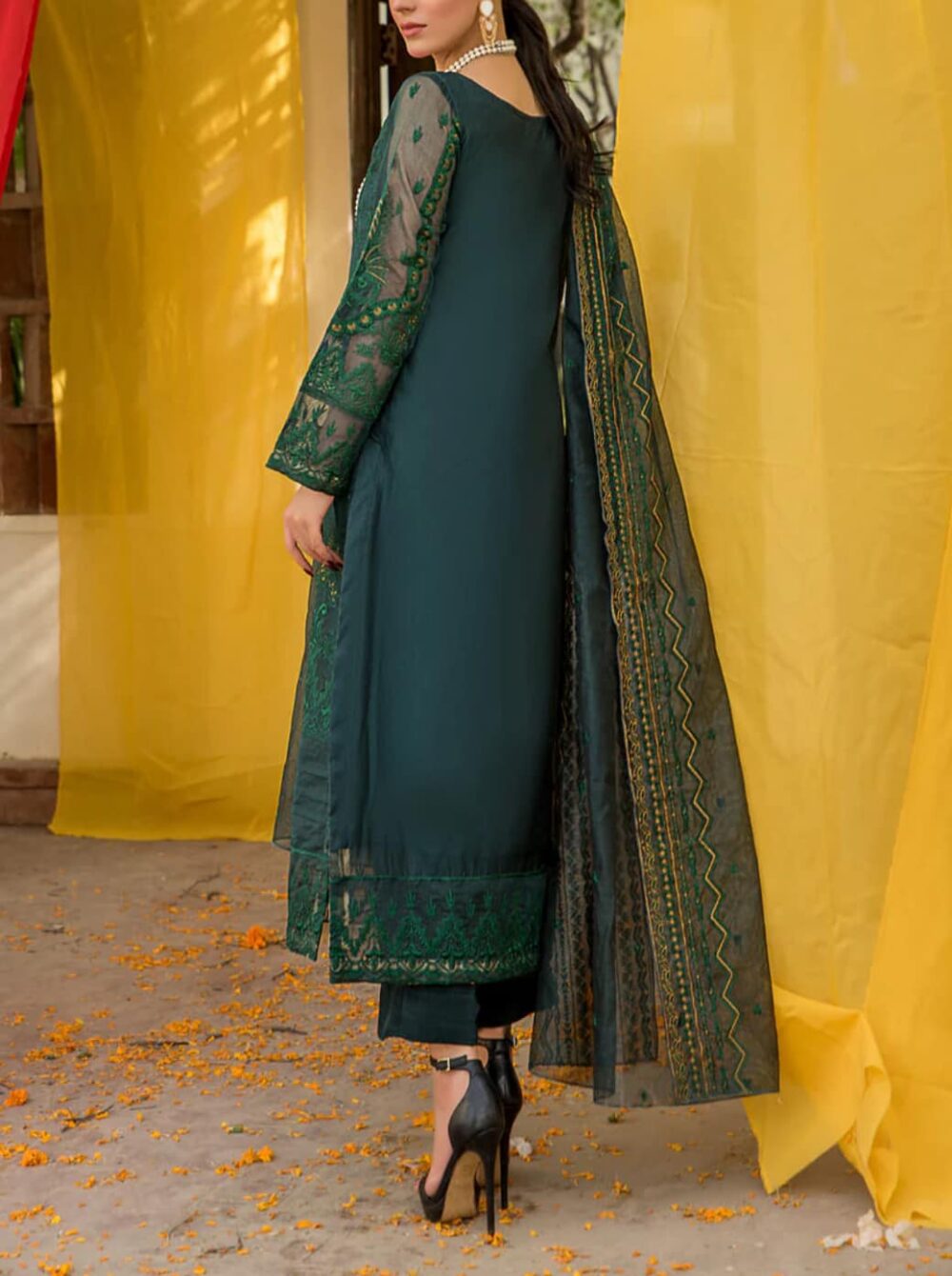 Eastern Organza 3 Piece Dress - Image 2