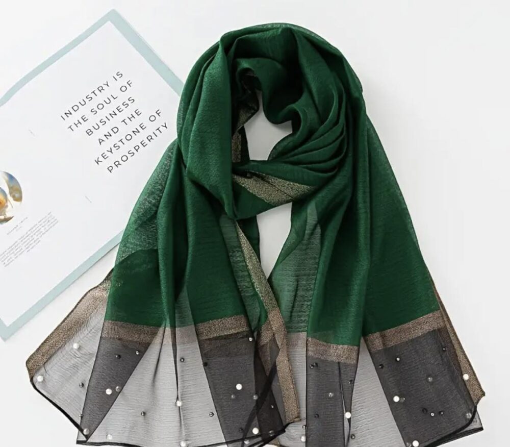 Elegant  Beaded Scarf/Hijab