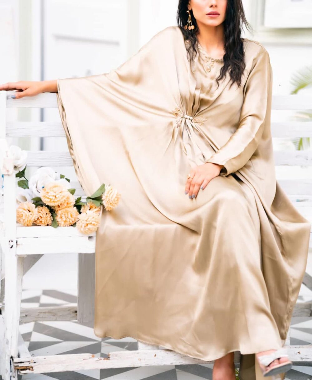 Kaftan One Piece Top Gold Color - Image 3