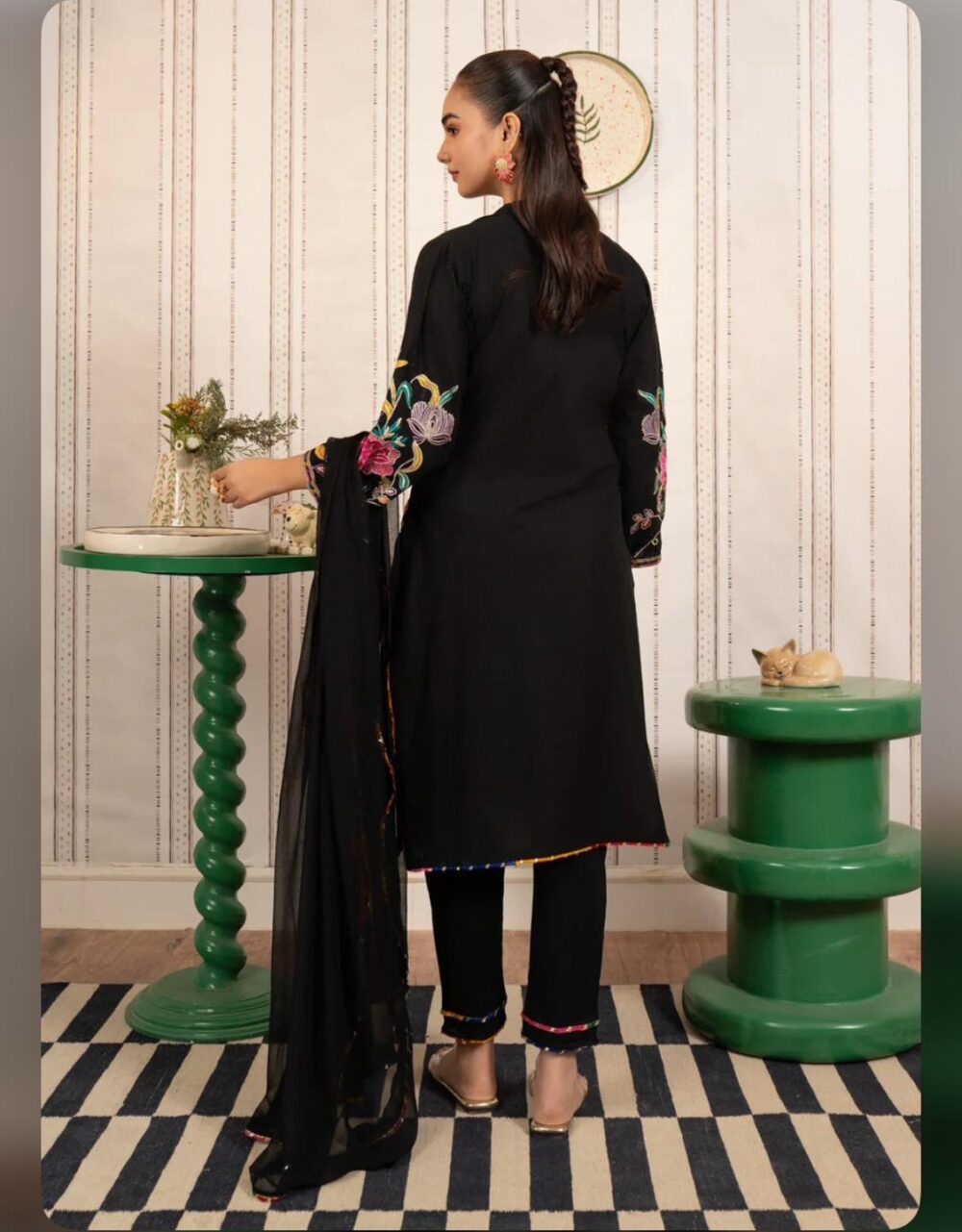 Black Ready to wear 3pcs suit - Image 4