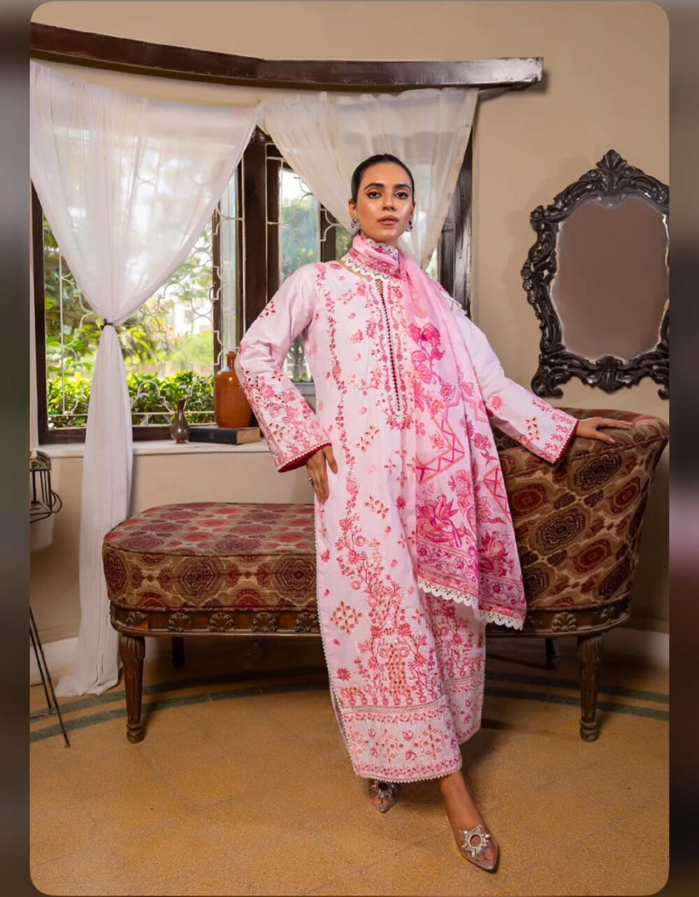 Pastel Pink Beautiful 3pcs suit - Image 3