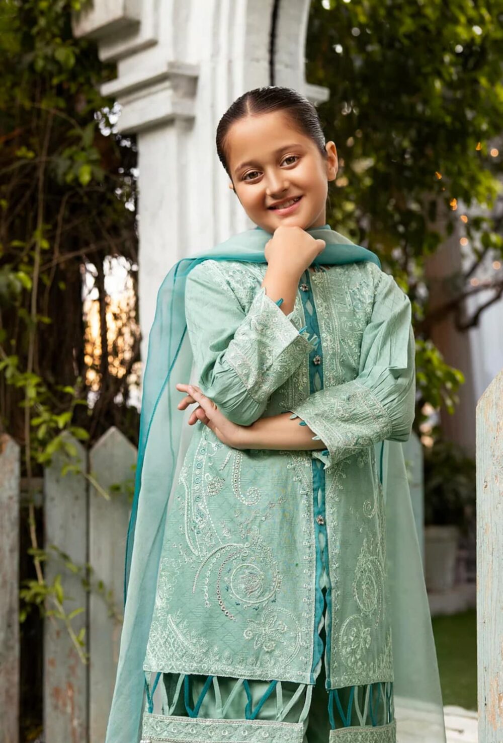 Three Pieces Eid Dress for Girls
