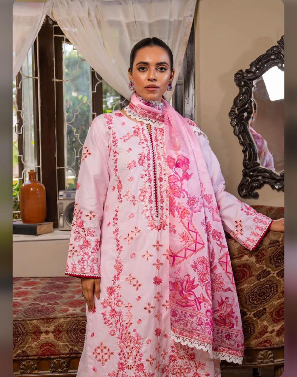 Pastel Pink Beautiful 3pcs suit - Image 7